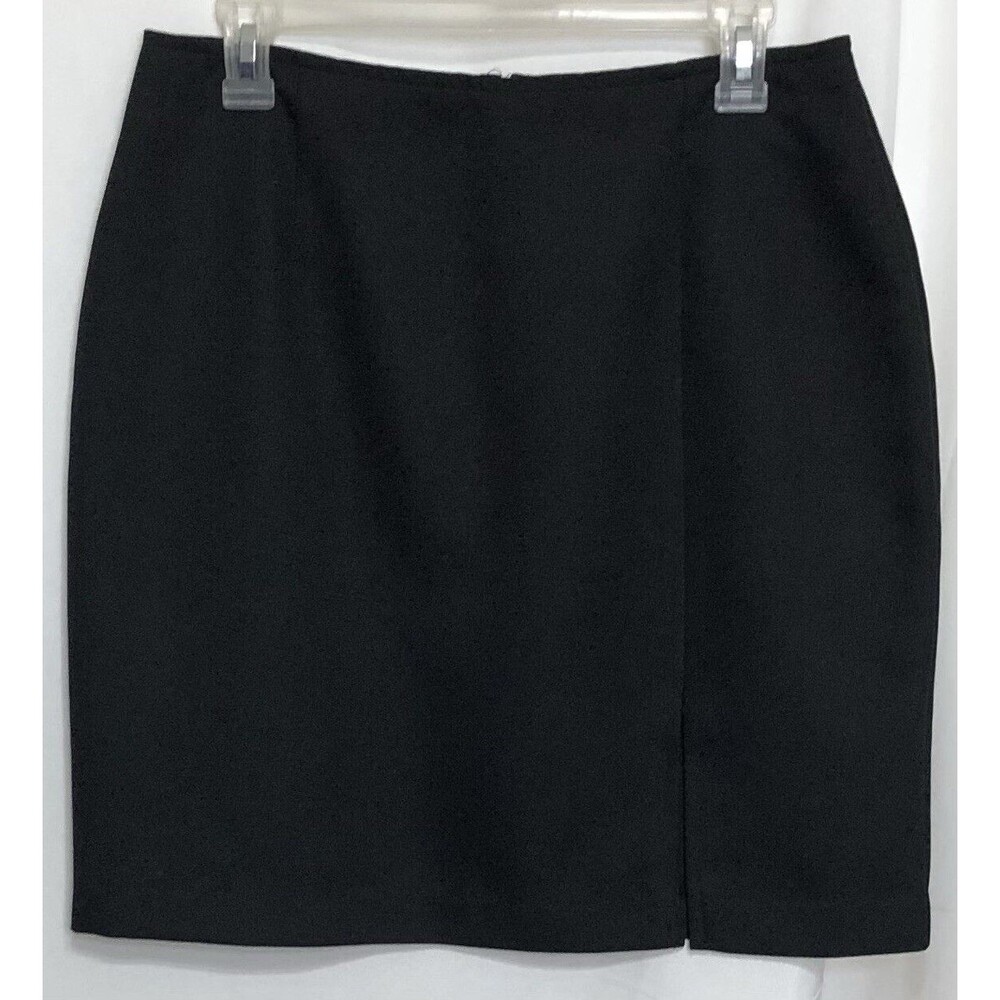 Danielle B Straight Knee Skirt 12 Black 30"W career preppy office